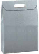 Luxus Cardboard box Silver Leather 3 bottles size 270X90X385 mm