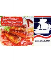 Fish Tin Sardines Tomatoe Vasco Gama 120g 